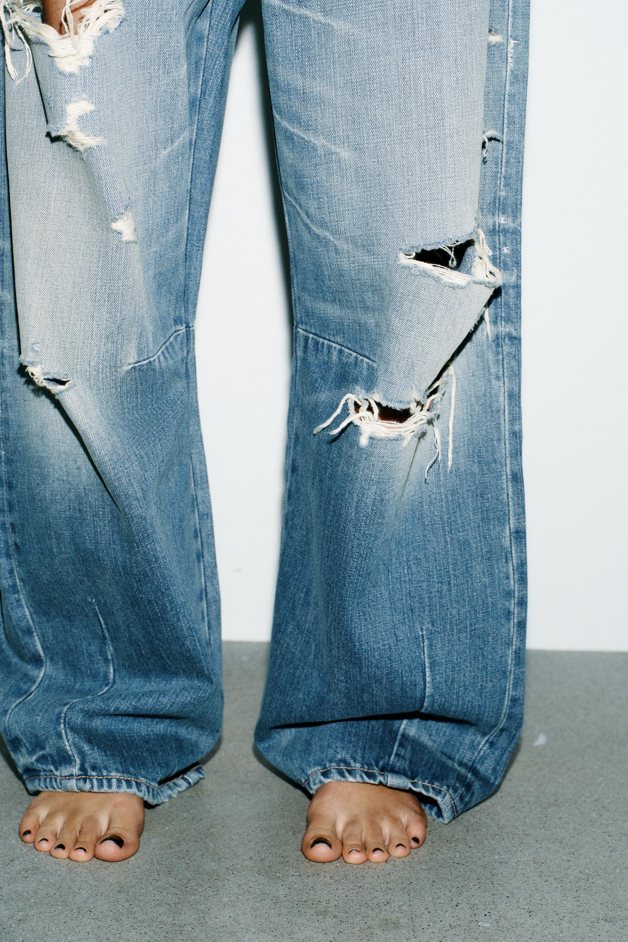 TRF MID-RISE BAGGY BALLOON JEANS